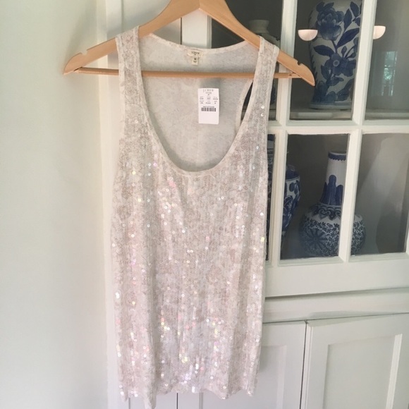 NWT📌 J. Crew Sequin Printed Tank Top - Picture 5 of 8